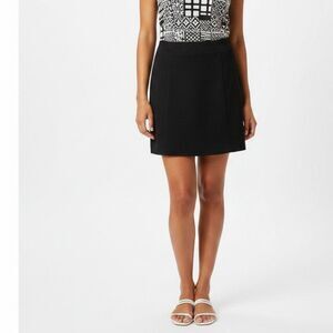 Banana Republic Black Thin Ribbed A Line Mini Skirt NEW 4